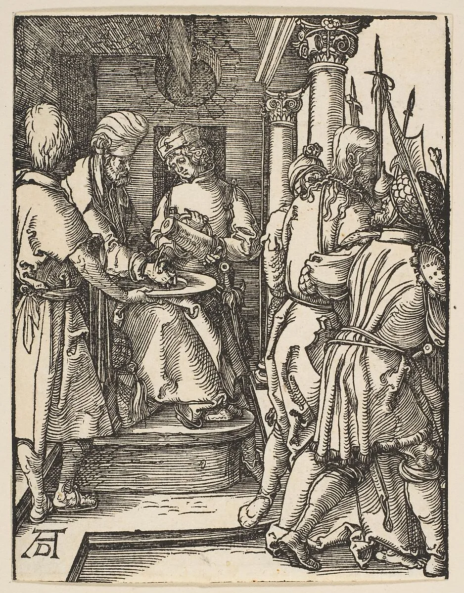 Pilate Washing His Hands, from "The Small Passion" — Albrecht Dürer