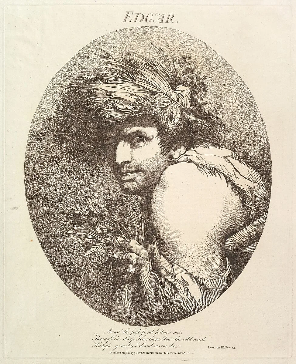 Edgar (from "Twelve Characters from Shakespeare") — John Hamilton Mortimer|William Shakespeare