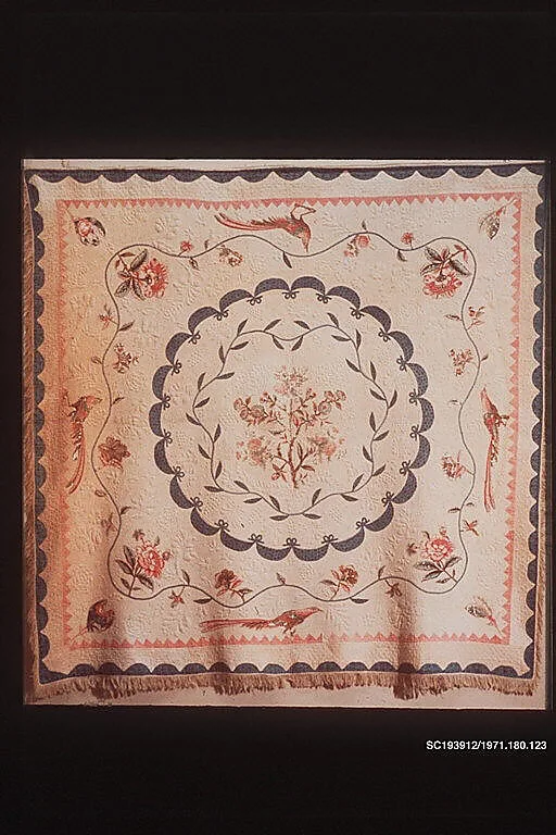 Chintz appliqued quilt — Unknown