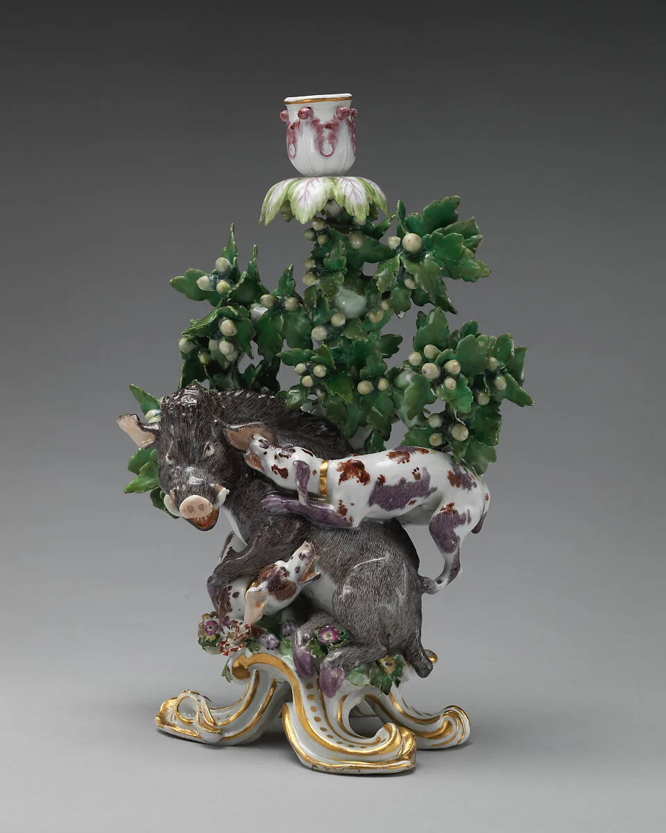 Candlestick (one of a pair) — Chelsea Porcelain Manufactory