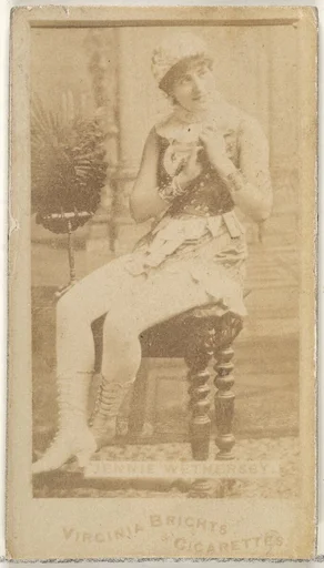 Jennie Wethersby, from the Actors and Actresses series (N45, Type 1) for Virginia Brights Cigarettes