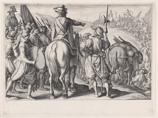 Les Troupes en Marche (The Marching Troops), from La Vie de Ferdinand Ier de Médicis série appelée aussi Les Batailles des Médicis (The Life of Ferdinand I de'Medici also called The Medici Battles)