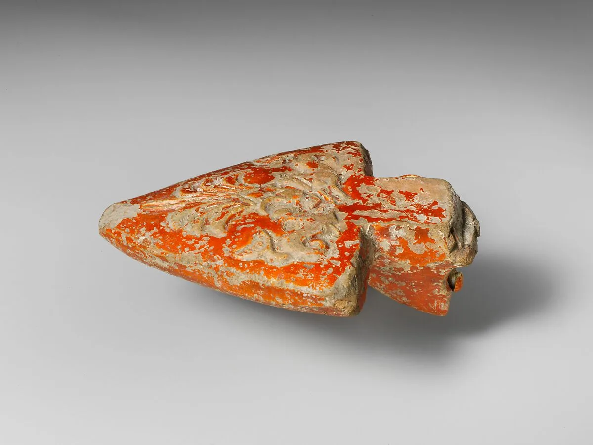 Terracotta lamp handle — Unknown