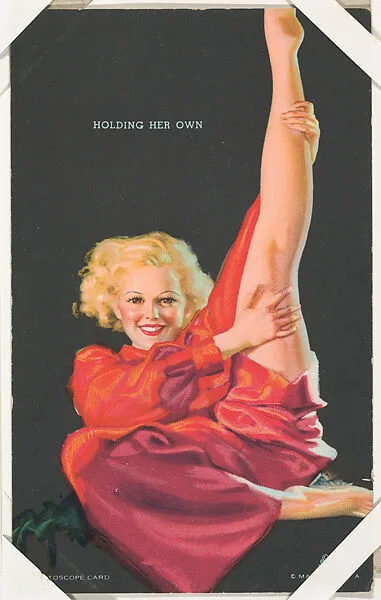 Holding Her Own from Hot'Cha Girls series (W424) — International Mutoscope Reel Company