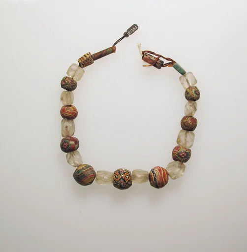 Glass and rock crystal beads