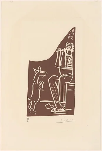 Flutist and Performing Goat