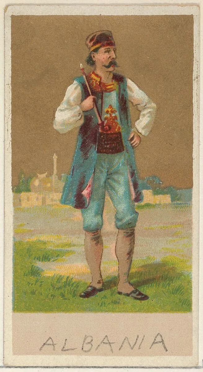 Albania, from the Natives in Costume series (N16), Teofani Issue, for Allen & Ginter Cigarettes Brands — Allen & Ginter|Teofani & Company