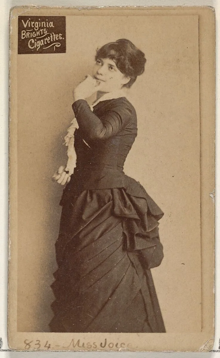 Card 834, Miss Joice, from the Actors and Actresses series (N45, Type 2) for Virginia Brights Cigarettes — Allen & Ginter
