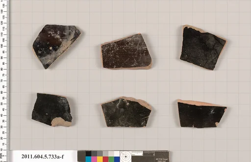 Terracotta fragments of kylikes (drinking cups)