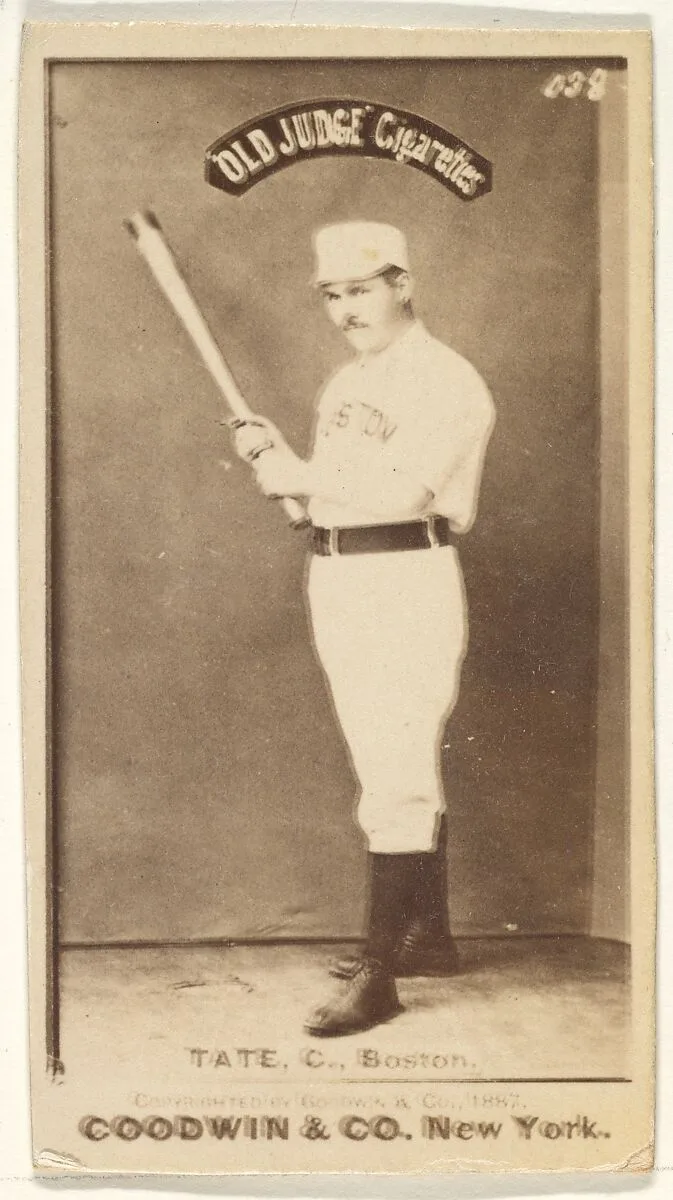 Tate, Catcher, Boston, from the Old Judge series (N172) for Old Judge Cigarettes — Goodwin & Company