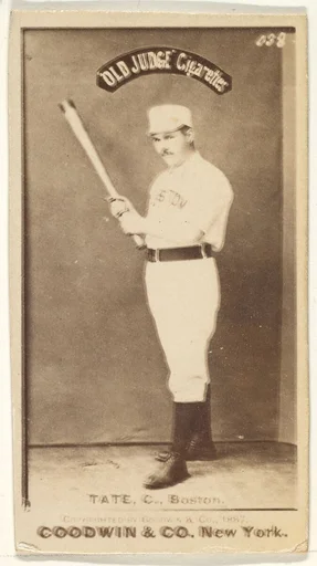 Tate, Catcher, Boston, from the Old Judge series (N172) for Old Judge Cigarettes