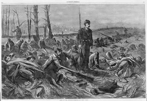 Army of the Potomac – Sleeping on Their Arms (from "Harper's Weekly," Vol. VIII)