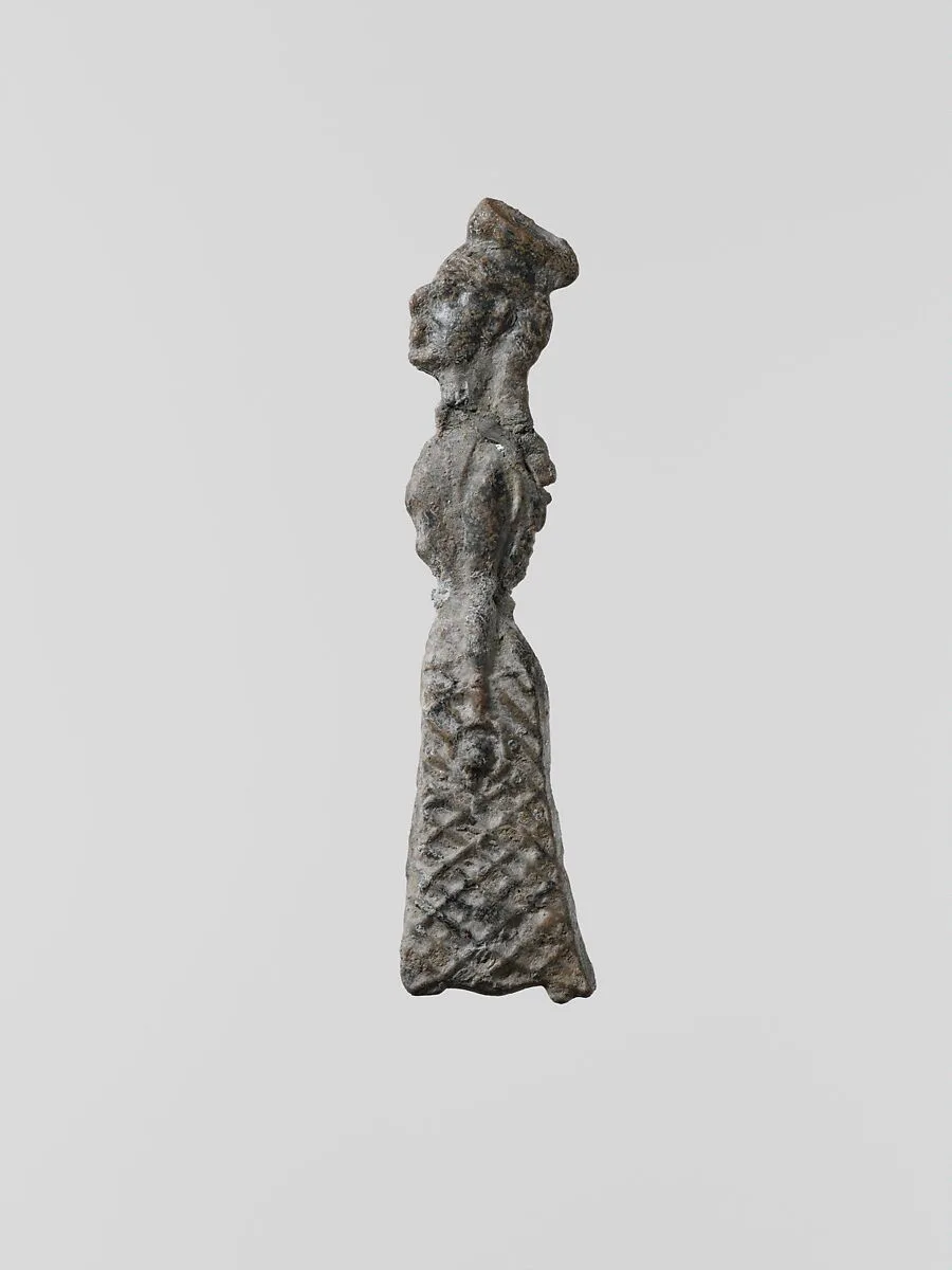 Lead figure of a woman — Unknown
