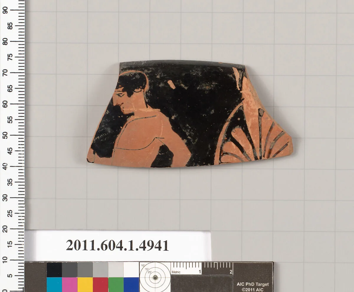 Terracotta rim fragment of a kylix (drinking cup) — Unknown