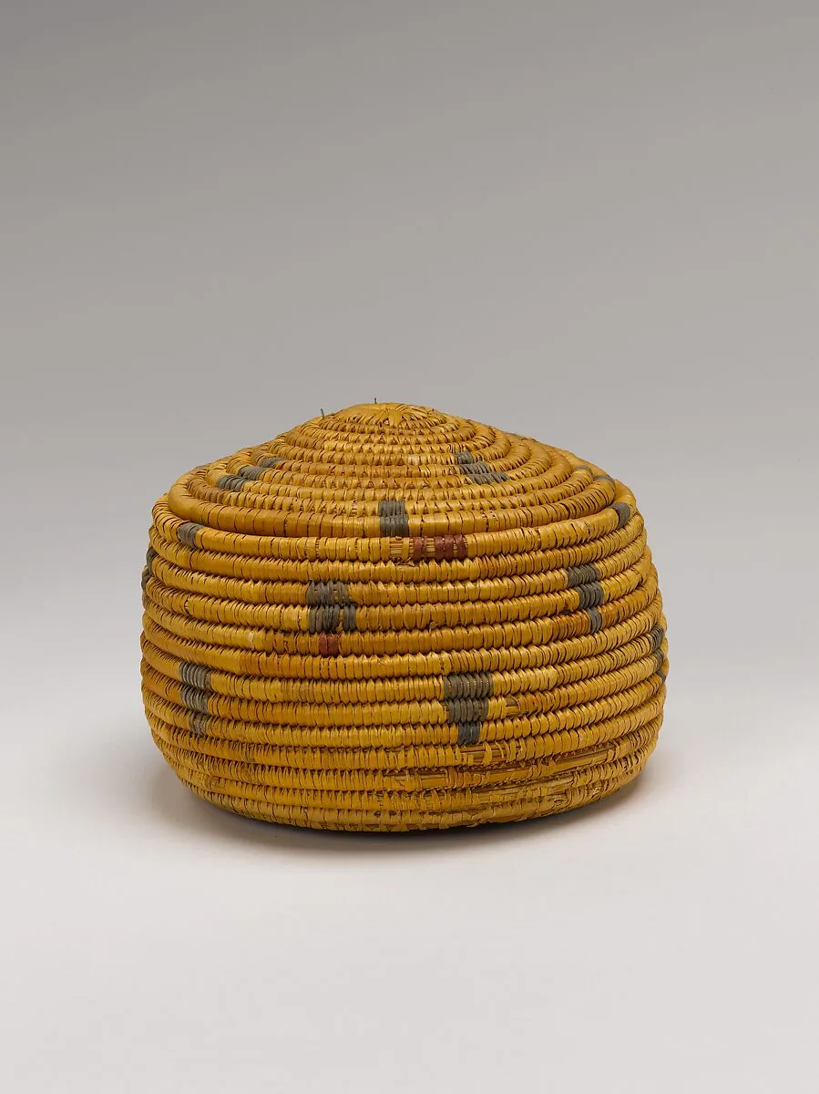 Circular Basket with Lid — Unknown