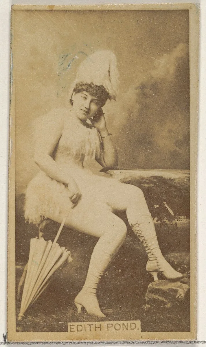 Edith Pond, from the Actors and Actresses series (N45, Type 8) for Virginia Brights Cigarettes — Allen & Ginter