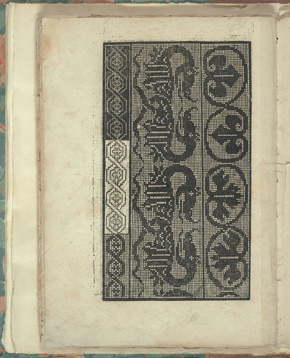 Opera Nova Universali intitulata Corona di racammi, page 32 (verso) — Giovanni Andrea Vavassore