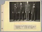 [Jeff Briggs, Robert Sims, Otis Hall, and Peter Pamphlet; Full-Length Mugshot from the Chicago Police Department]