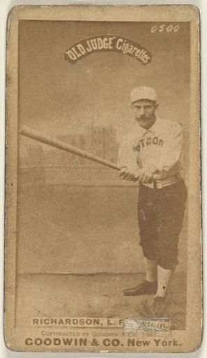 Richardson, Left Field, Boston, from the Old Judge series (N172) for Old Judge Cigarettes