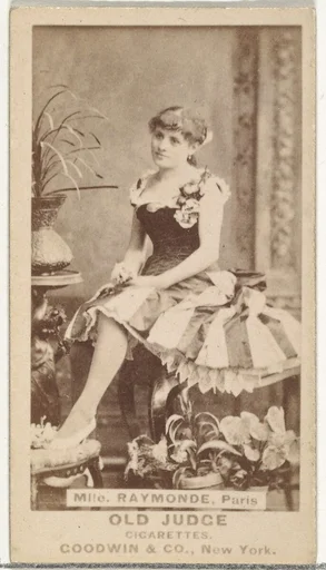 Mlle. Raymonde, Paris, from the Actors and Actresses series (N171) for Old Judge Cigarettes