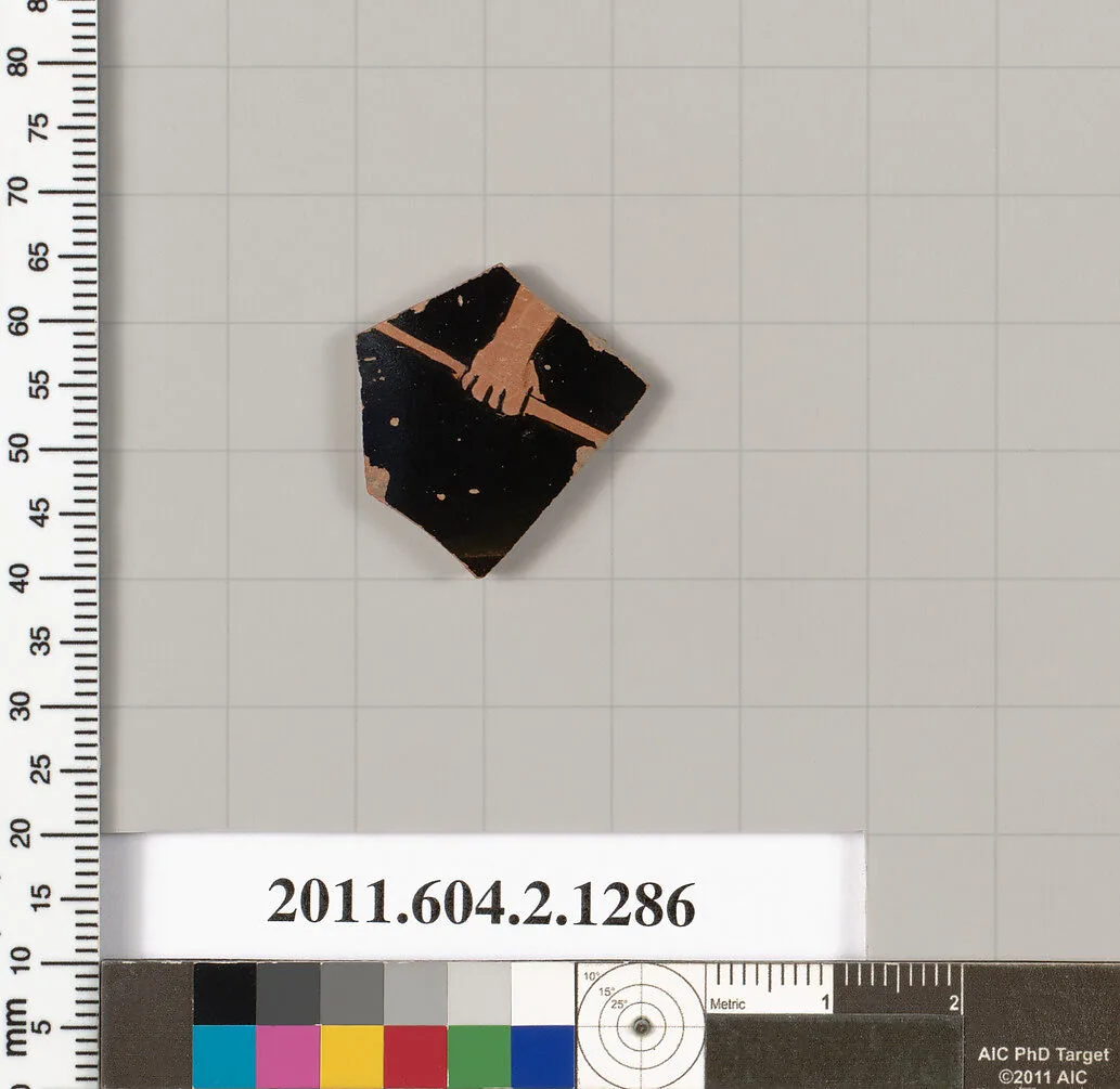 Terracotta fragment of a skyphos (deep drinking cup) — Unknown