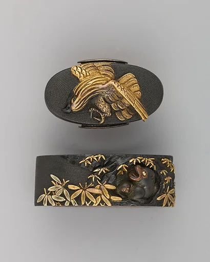 Sword-Hilt Collar and Pommel (Fuchigashira)