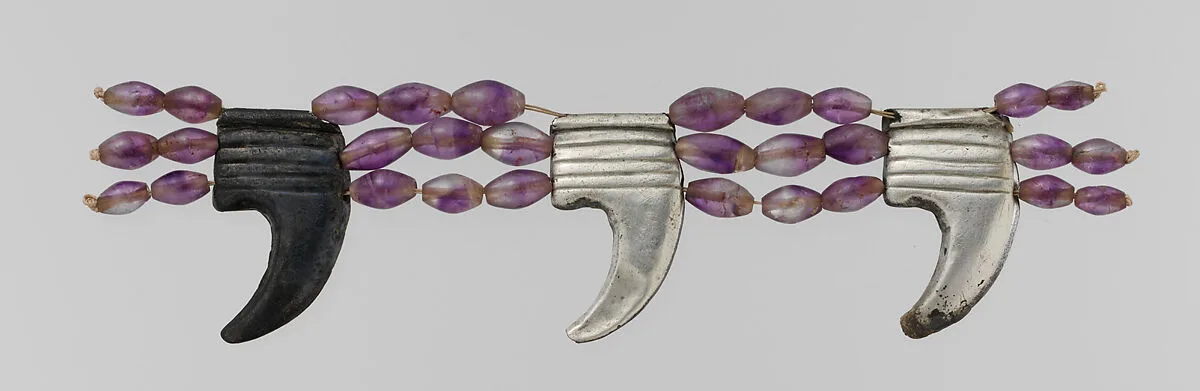 Anklet, Reconstructed Using Claw Pendants and Barrel Beads — Unknown