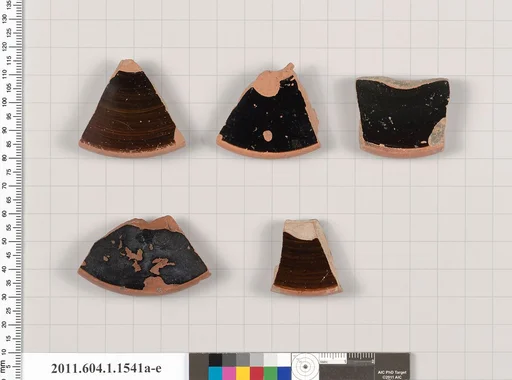 Terracotta fragments of kylikes (drinking cups)
