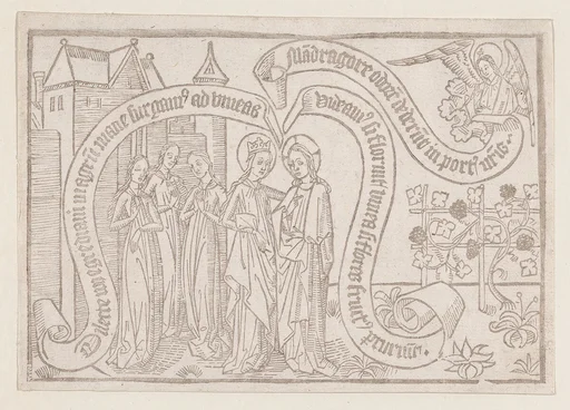 Come My Beloved, Let Us Go Forth Into the Field, illustration from a Canticum Canticorum blockbook, 2nd edition