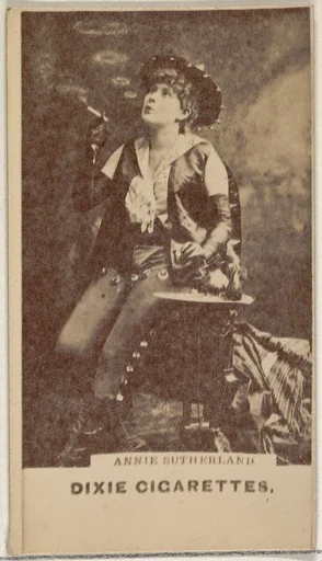 Annie Sutherland, from the Actors and Actresses series (N45, Type 7) for Dixie Cigarettes