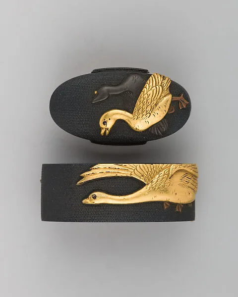 Sword-Hilt Collar and Pommel (Fuchigashira) — Unknown