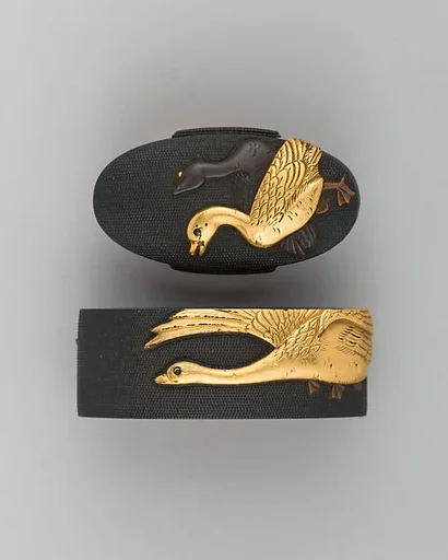 Sword-Hilt Collar and Pommel (Fuchigashira)