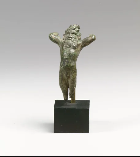 Bronze handle in the form of Pan