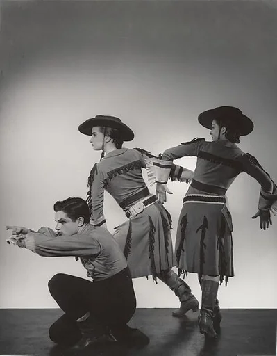 Michael Kidd, Beatrice Tompkins and Ruby Asquith in "Billy the Kid"