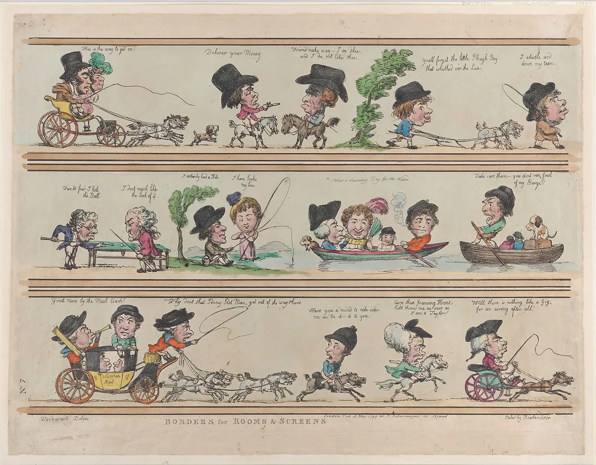 Borders for Rooms & Screens, Plate 7 — Rudolph Ackermann, London|Thomas Rowlandson|George Murgatroyd Woodward