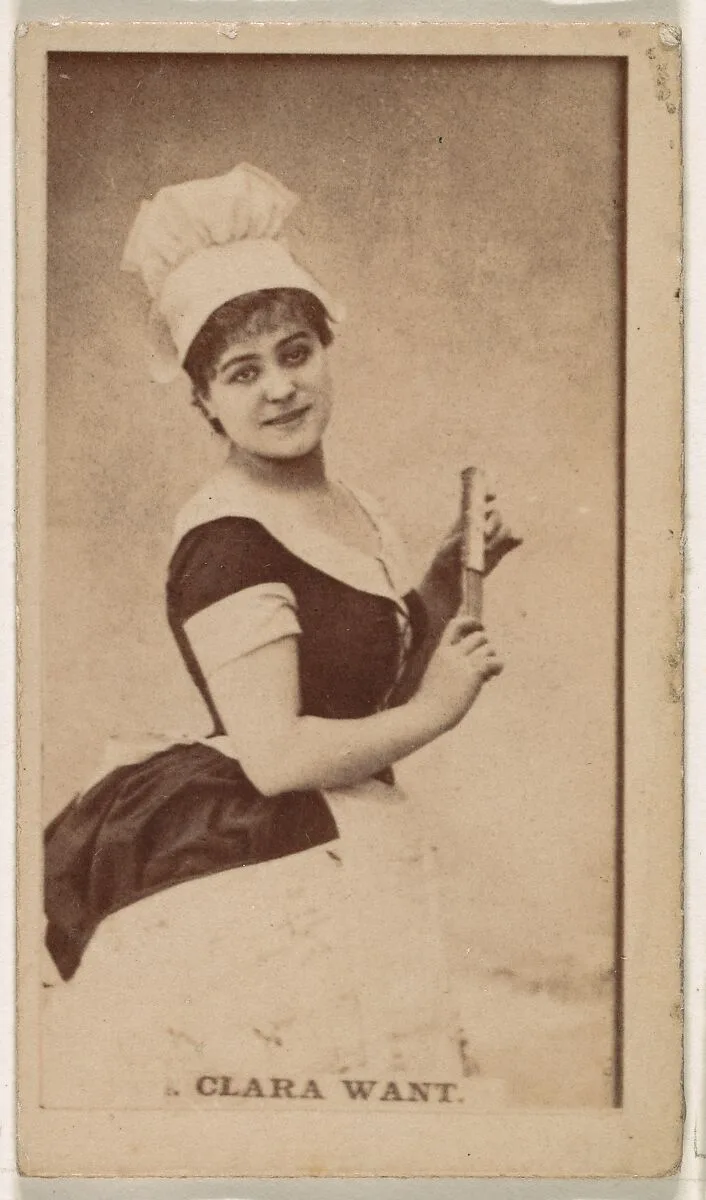 Clara Want, from the Actresses series (N245) issued by Kinney Brothers to promote Sweet Caporal Cigarettes — Kinney Brothers Tobacco Company