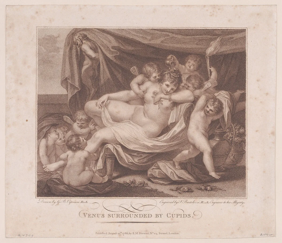 Venus Surrounded by Cupids — Francesco Bartolozzi|Giovanni Battista Cipriani|Emmanuel Matthias Diemar