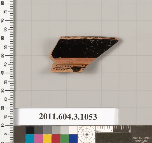 Terracotta fragment of a mastoid (drinking cup with narrow base)
