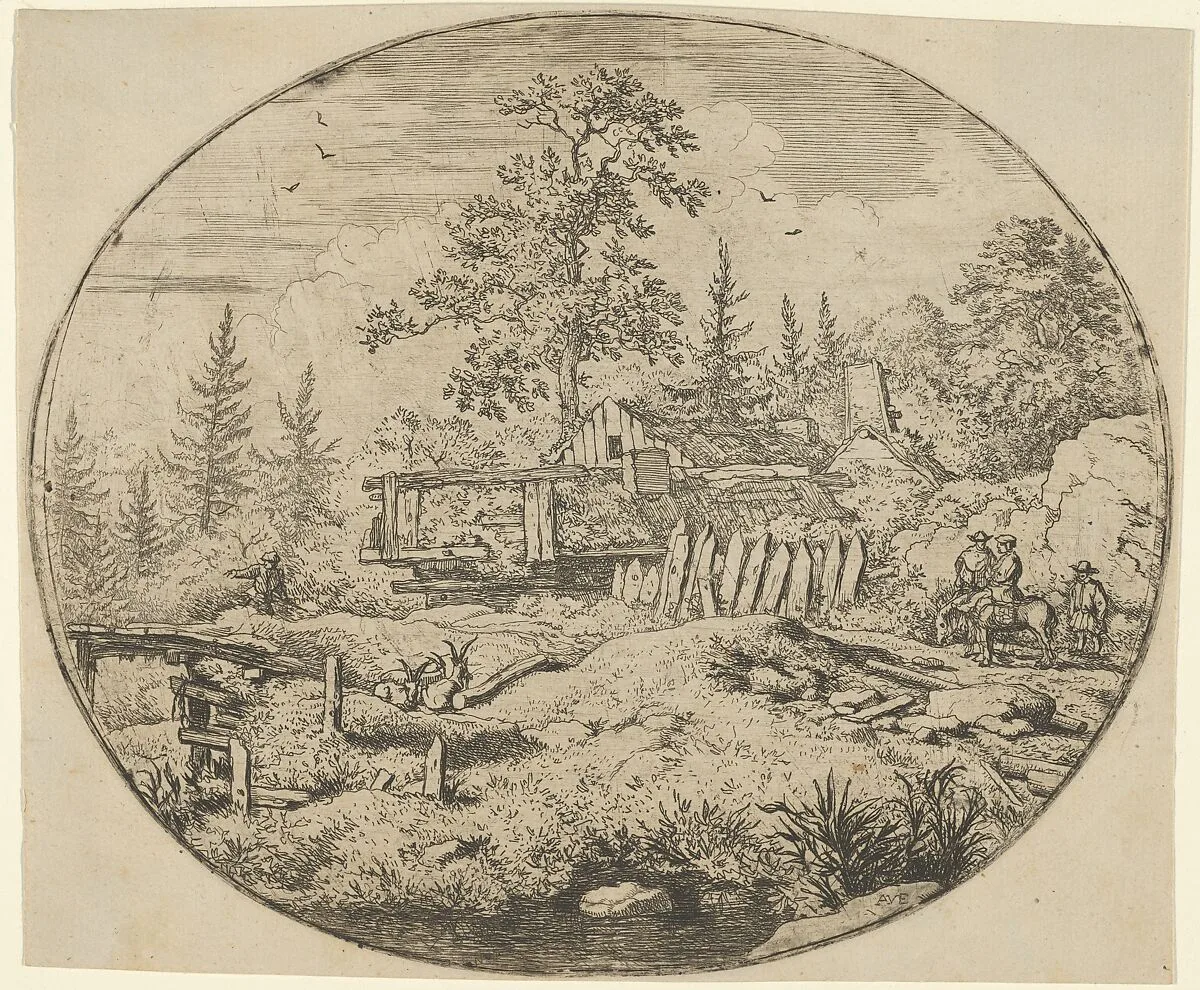 The Landscape with the Wooden Bridge — Allart van Everdingen