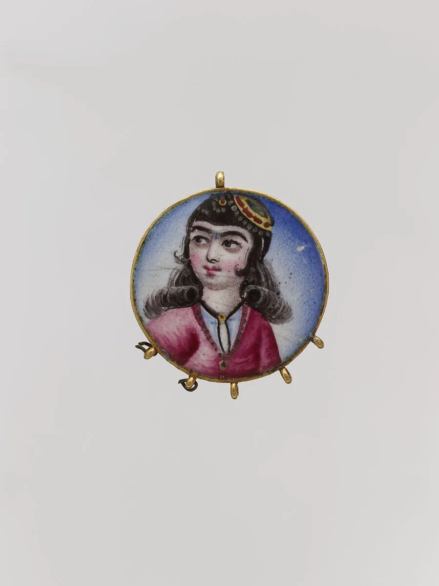 Portrait of a Girl in a Round Pendant — Unknown