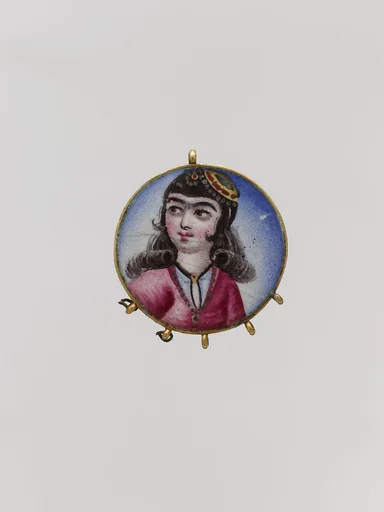 Portrait of a Girl in a Round Pendant