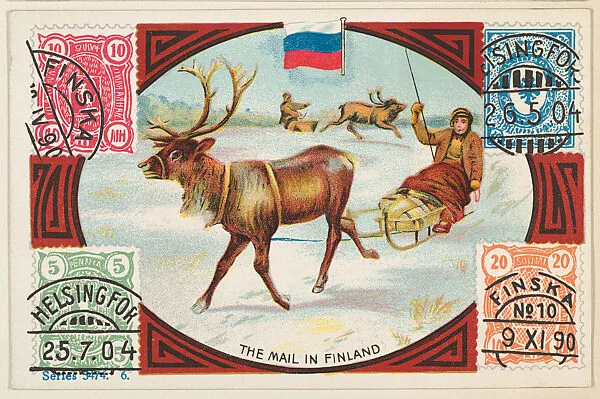 The Mail in Finland, bakery card from the Stamps and Mail Carriers of All Nations series (D73), issued by the Rochester Baking Company — Rochester Baking Company