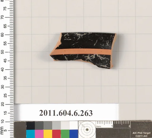 Terracotta rim fragment of an open shape