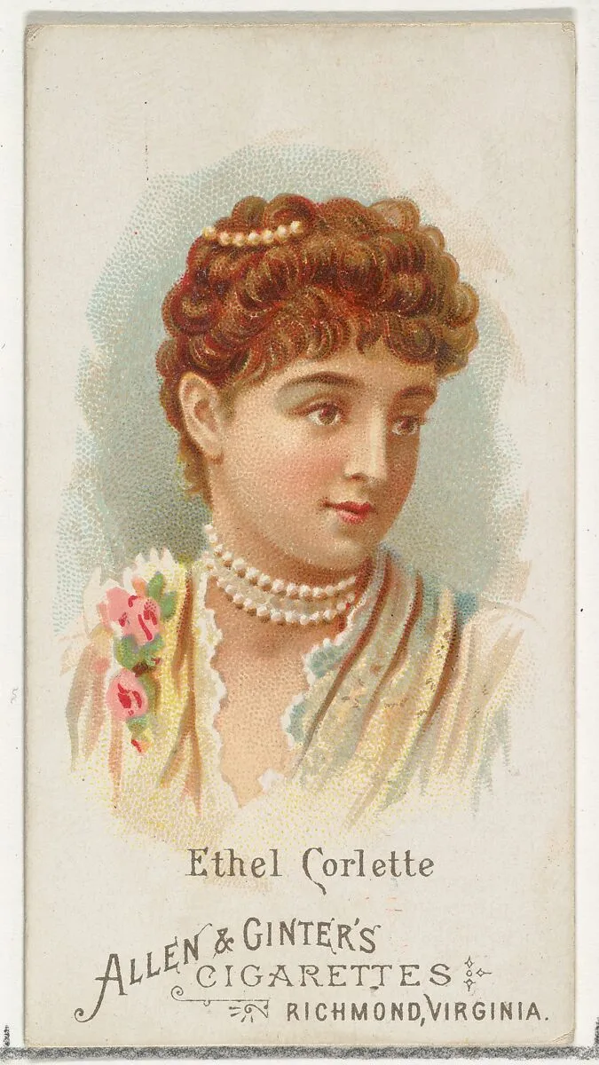 Ethel Corlette, from World's Beauties, Series 1 (N26) for Allen & Ginter Cigarettes — Allen & Ginter