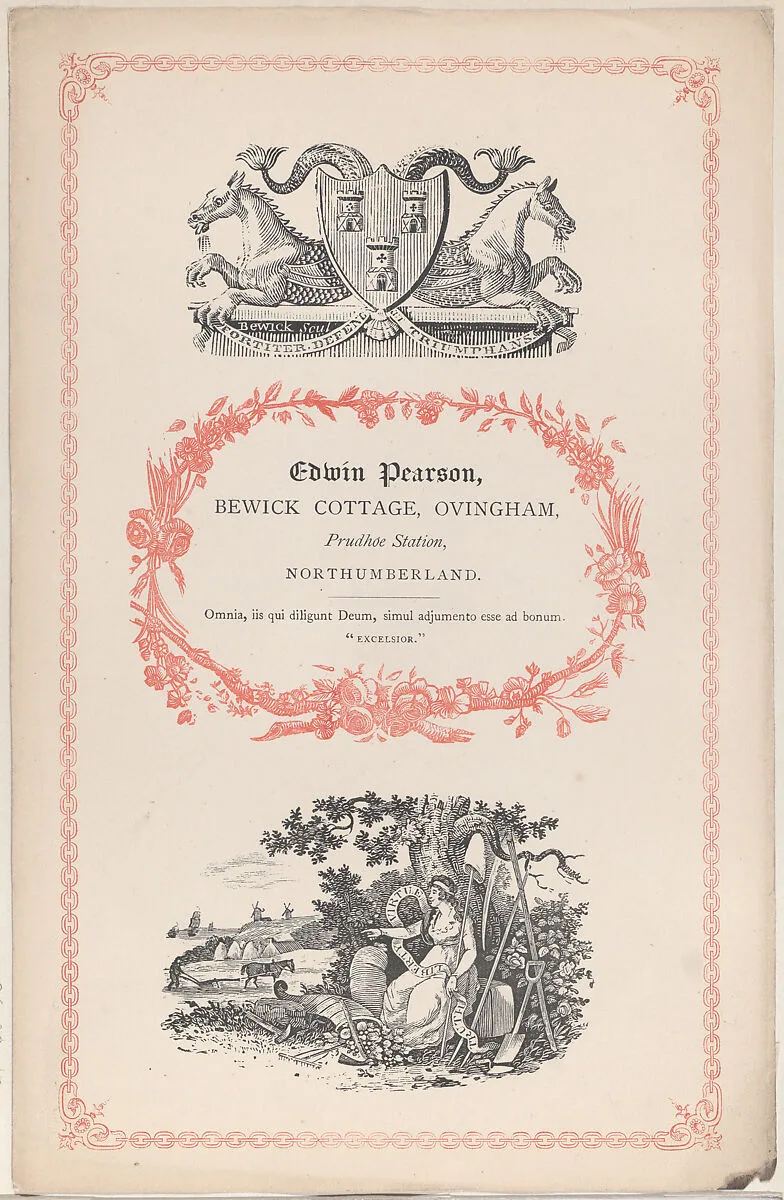 Trade Card for Edwin Pearson — Anonymous, British, 19th century|Edwin Pearson