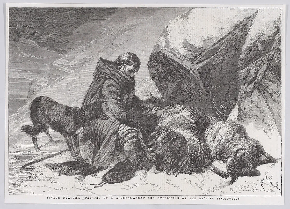 Severe Weather, from "Illustrated London News" — Richard Ansdell|William Luson Thomas