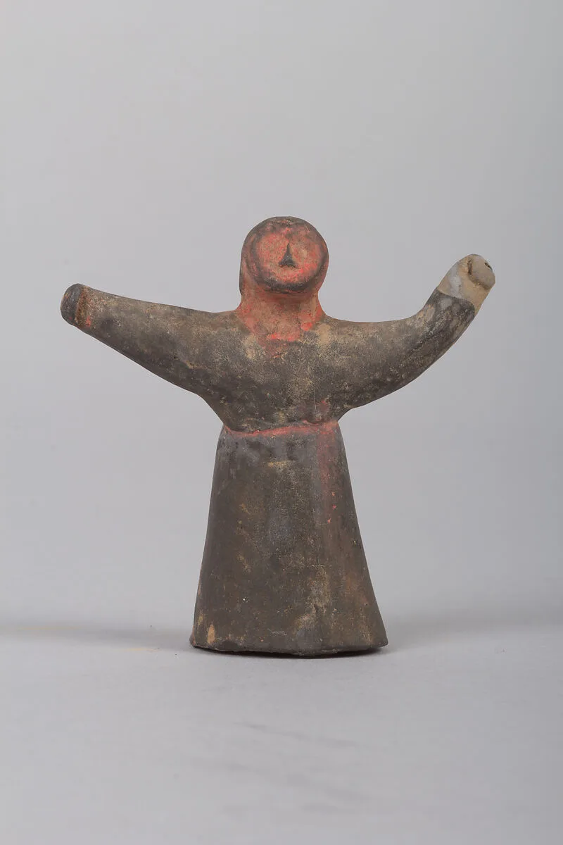 戰國 彩繪泥俑|Figure of a woman — Unknown