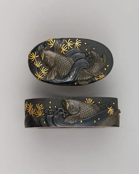 Sword-Hilt Collar and Pommel (Fuchigashira) — Unknown