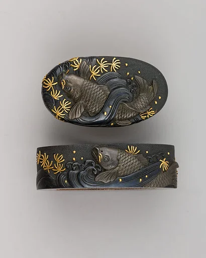 Sword-Hilt Collar and Pommel (Fuchigashira)