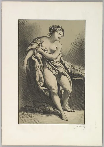 Woman Seated with Drapery